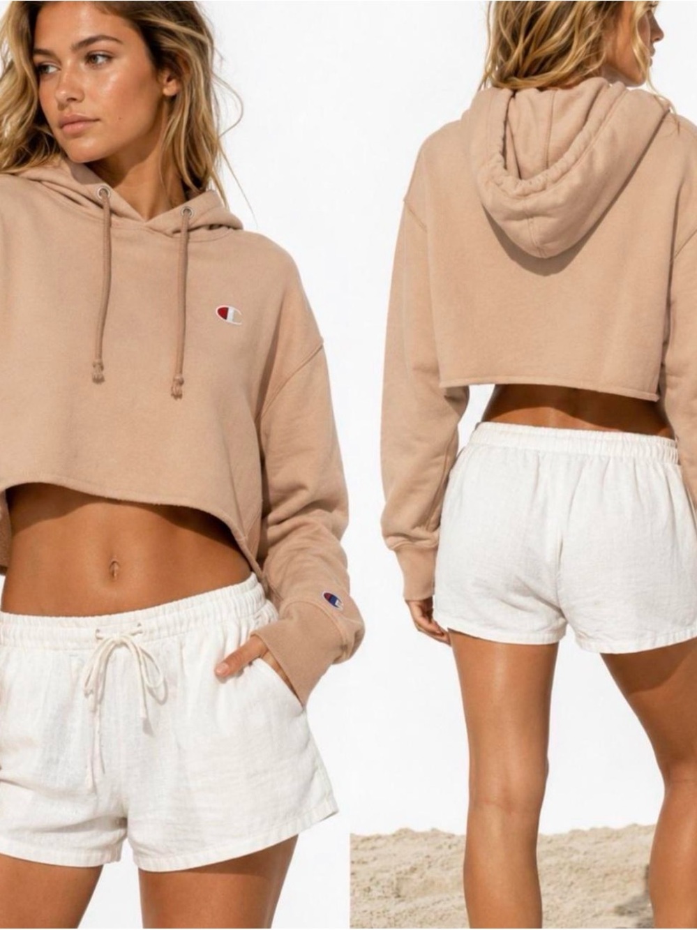 Champion Reverse Weave Cropped Hoodie – Small